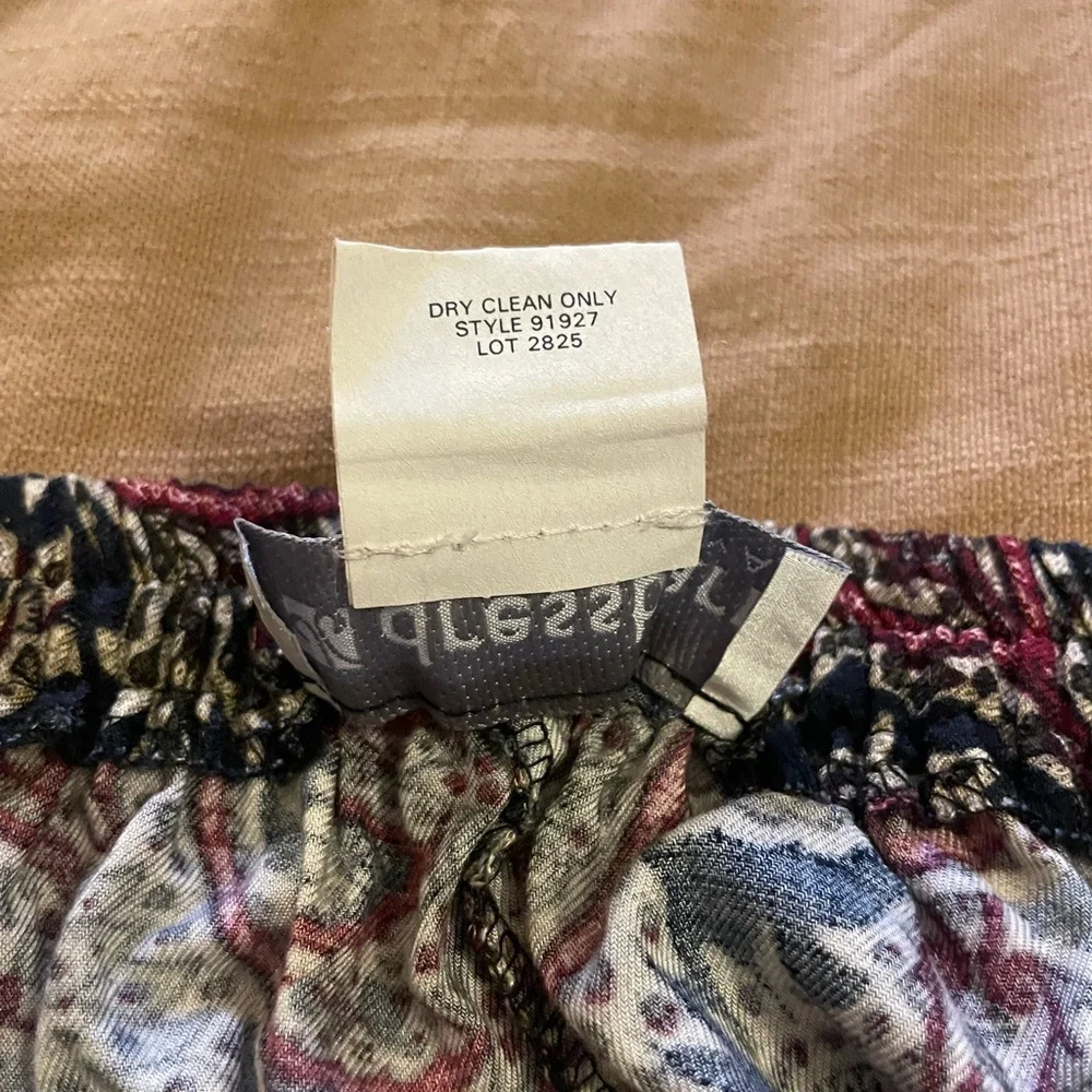 dressbarn A-Line Skirt with Red and Black Paisley - Picture 6 of 6